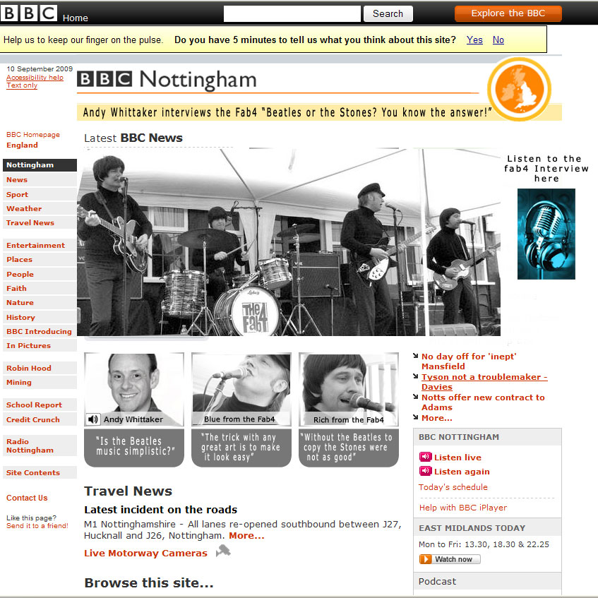 BBC interview the Fab4